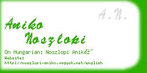 aniko noszlopi business card